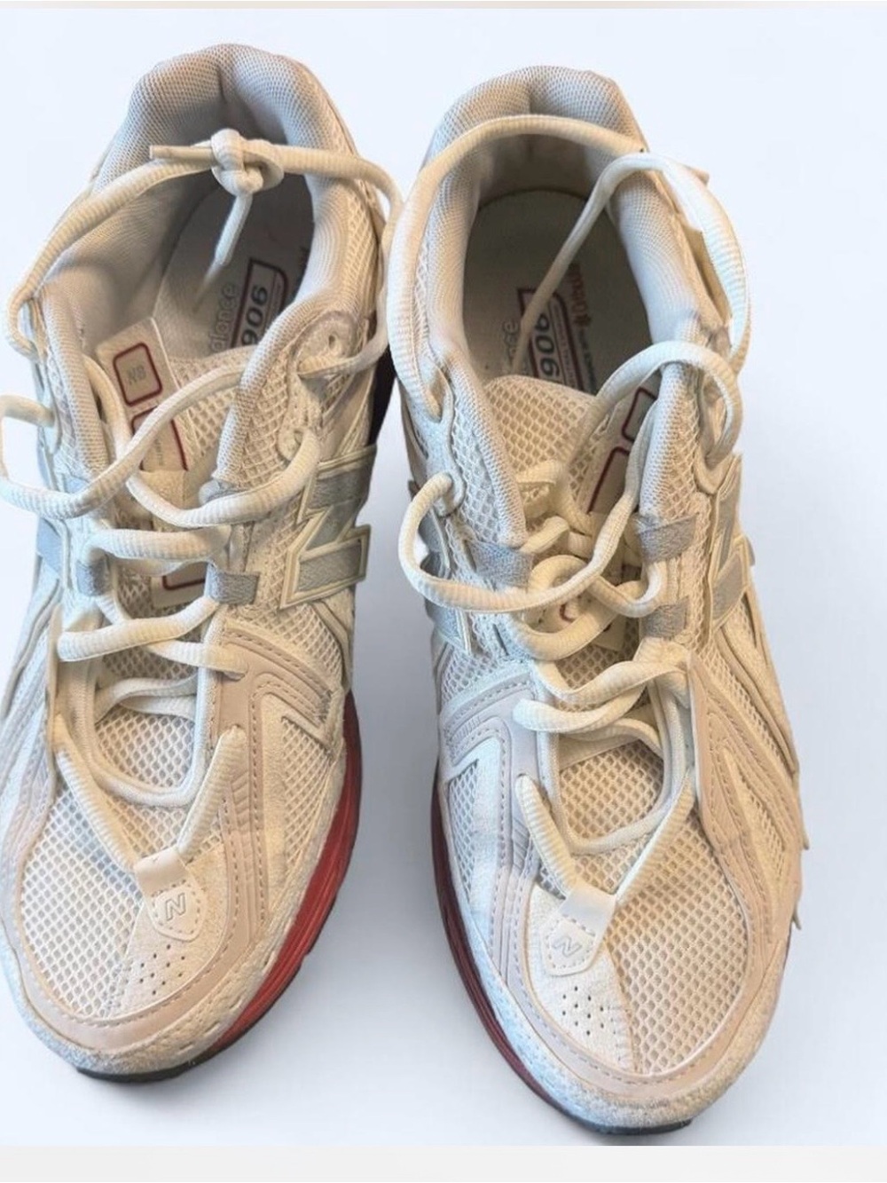 🦋M1906AB New Balance 1906A Beige and Red Athletic Sneakers